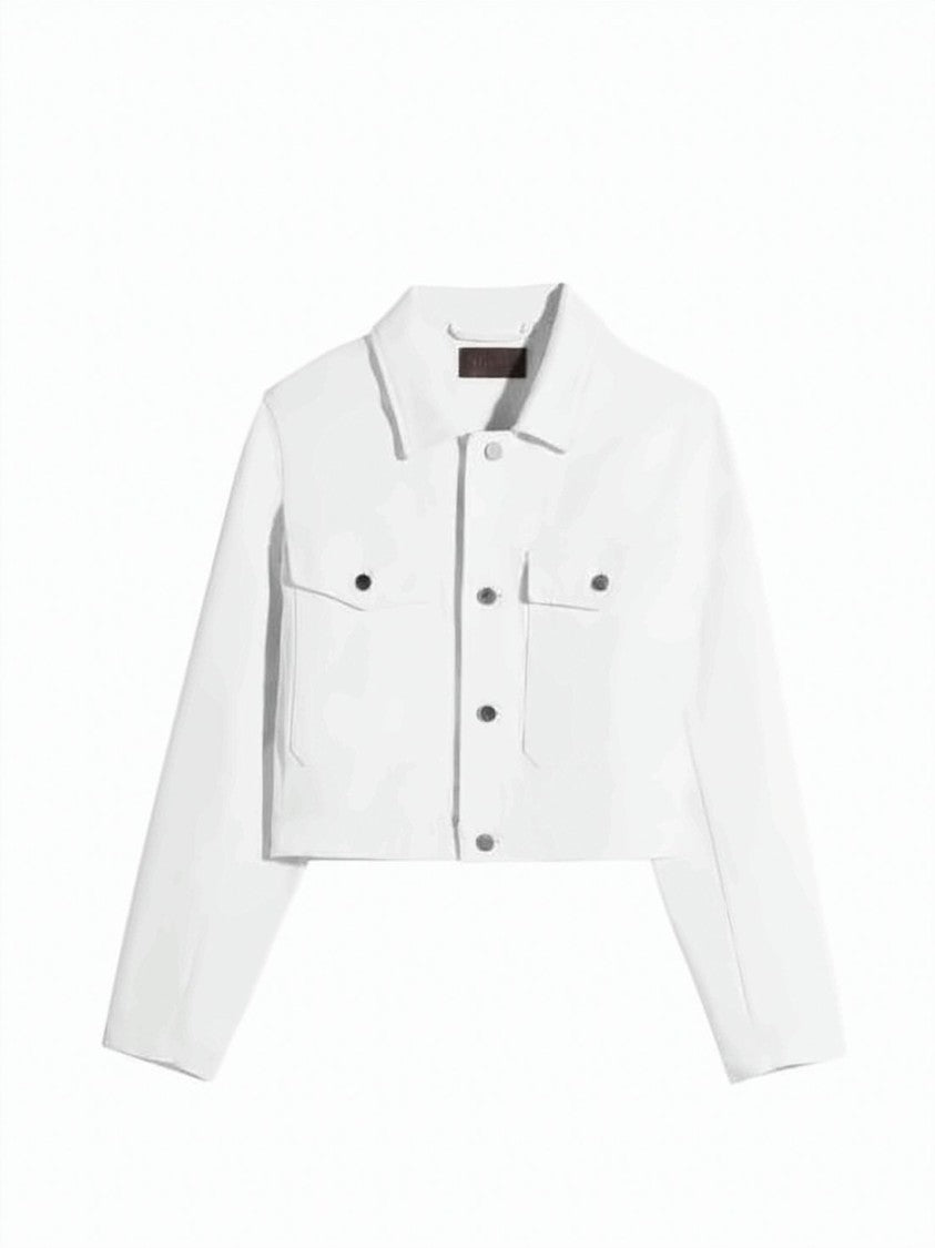 Lemaire Cropped Boxy Jacket With Classic Collar