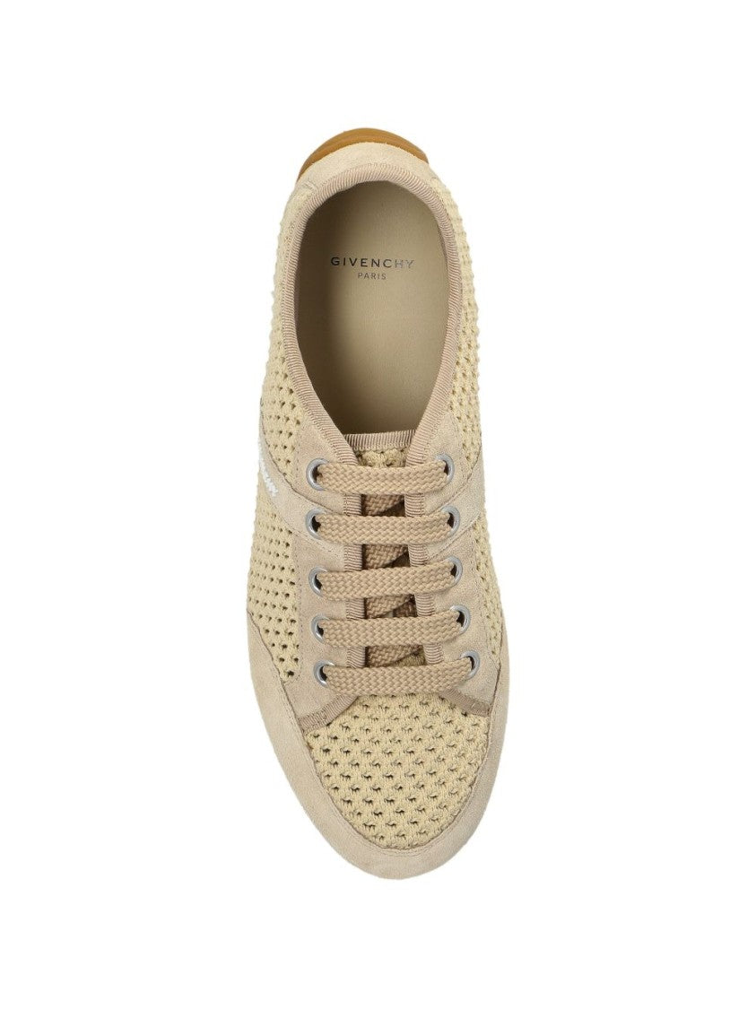 Givenchy Low-Profile Woven Mesh Sneakers With Suede Overlays
