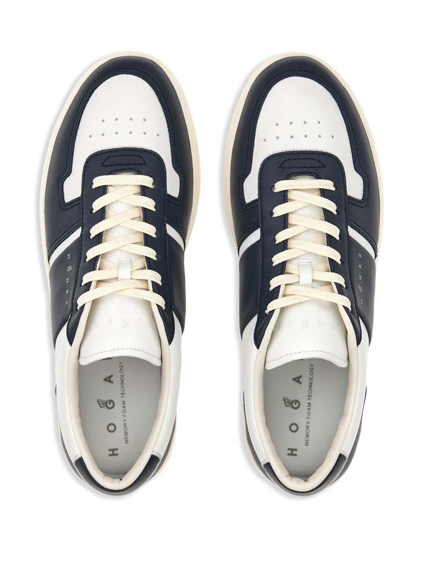 Hogan White Minimalist Nappa Leather H-Tv Sneakers