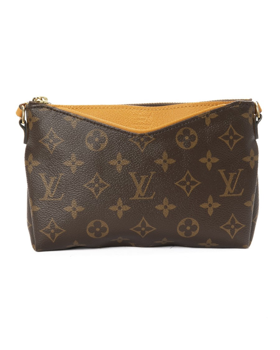 Louis Vuitton Brown Pallas Bb Monogram Canvas Yellow Leather Bag