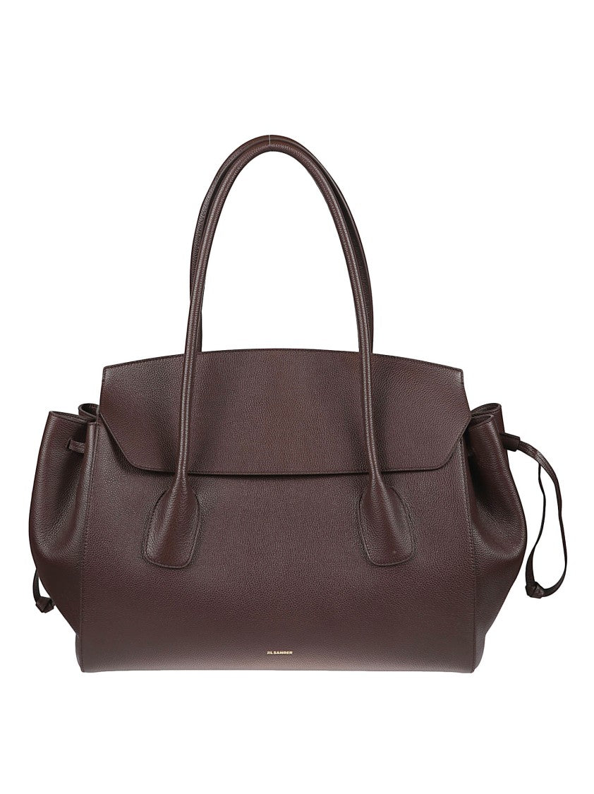 Jil Sander Spacious Structured Handbag With Flap Closure