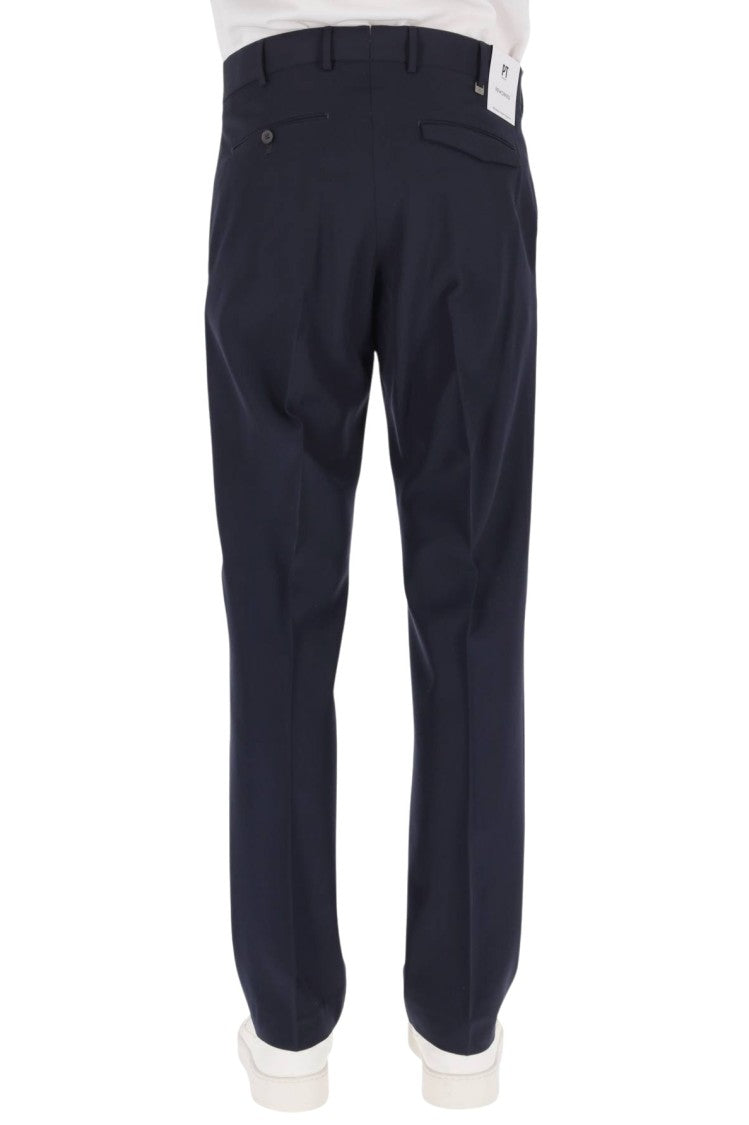 Pt Torino Straight Fit Fresco Lana Trousers With Tailored Silhouette