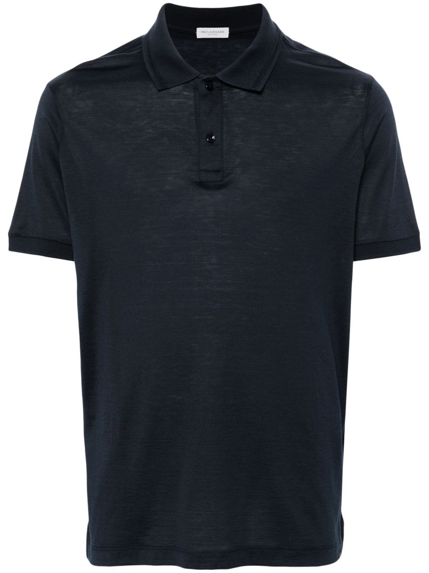 Paul & Shark Short Sleeve Polo Shirt With Silk Blend