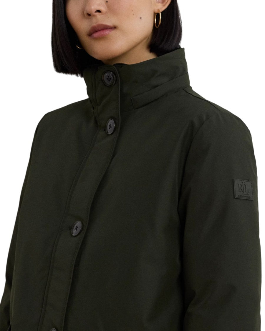 Lauren Ralph Lauren Mid-Length Dark Olive Green Parka