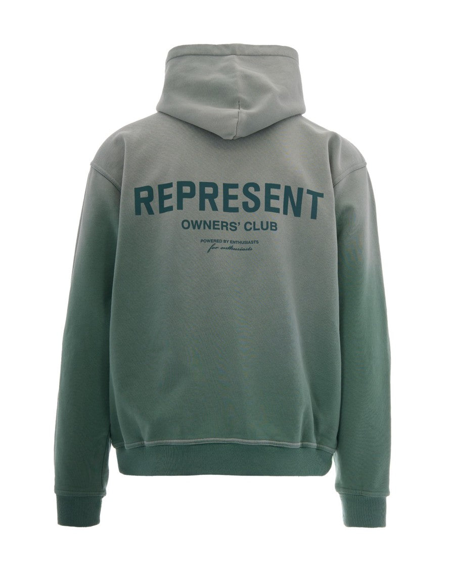 Represent Gradient Effect Cotton Sweatshirt With Maxi Logo