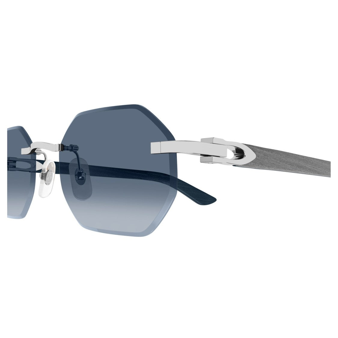 Cartier Rimless Octagonal Sunglasses With Gradient Lenses