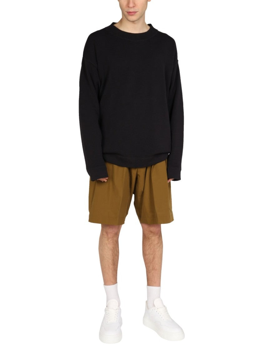 Paul Smith Mid-Length Bermuda Shorts With Pleated Front