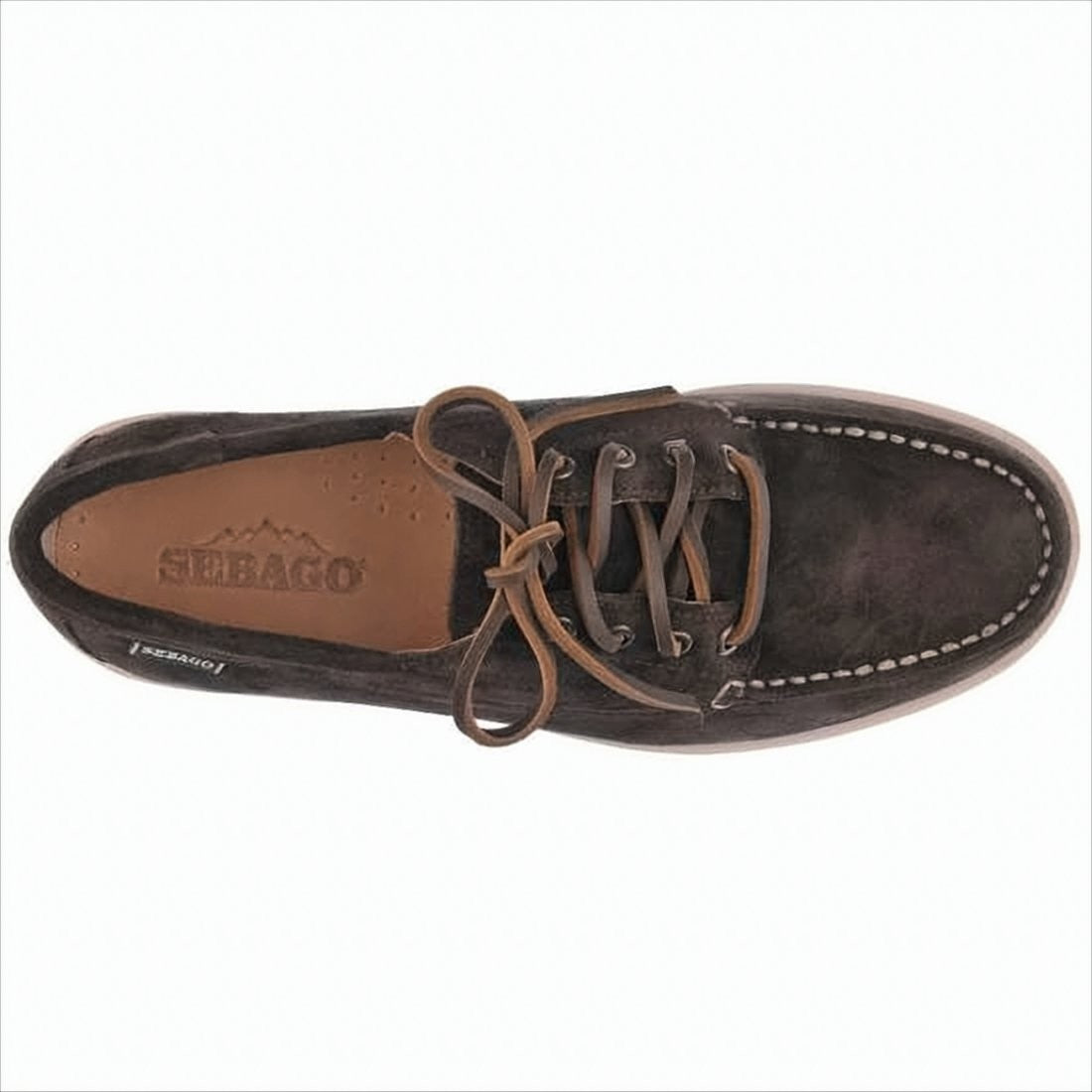 Sebago Dark Brown Suede Loafers With Moccasin Toe