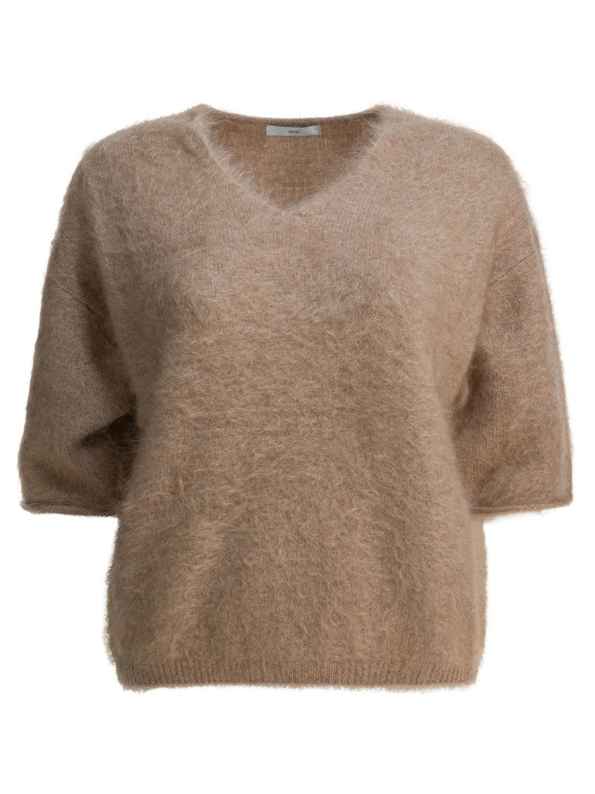R2w Cashmere Knitwear With Relaxed Fit And V-Neckline
