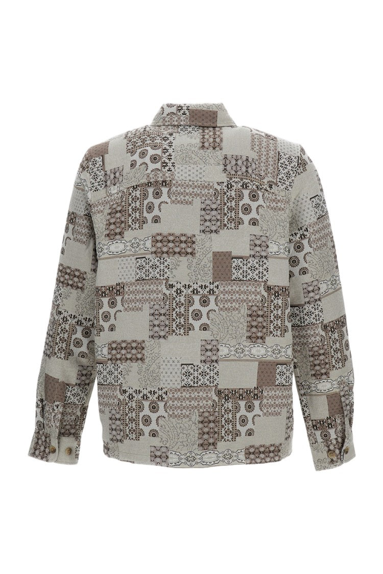 Les Deux Beige Jacquard Cotton-Blend Overshirt