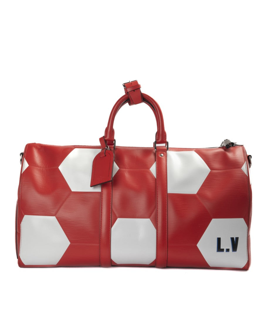Louis Vuitton Red Epi Hexagonal Keepall Bandoulière 50 Duffel Bag