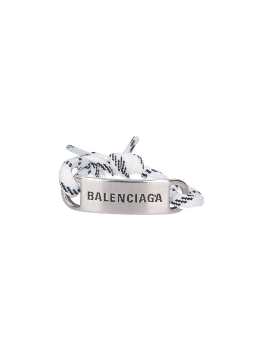 Balenciaga "Plate" Bracelet White