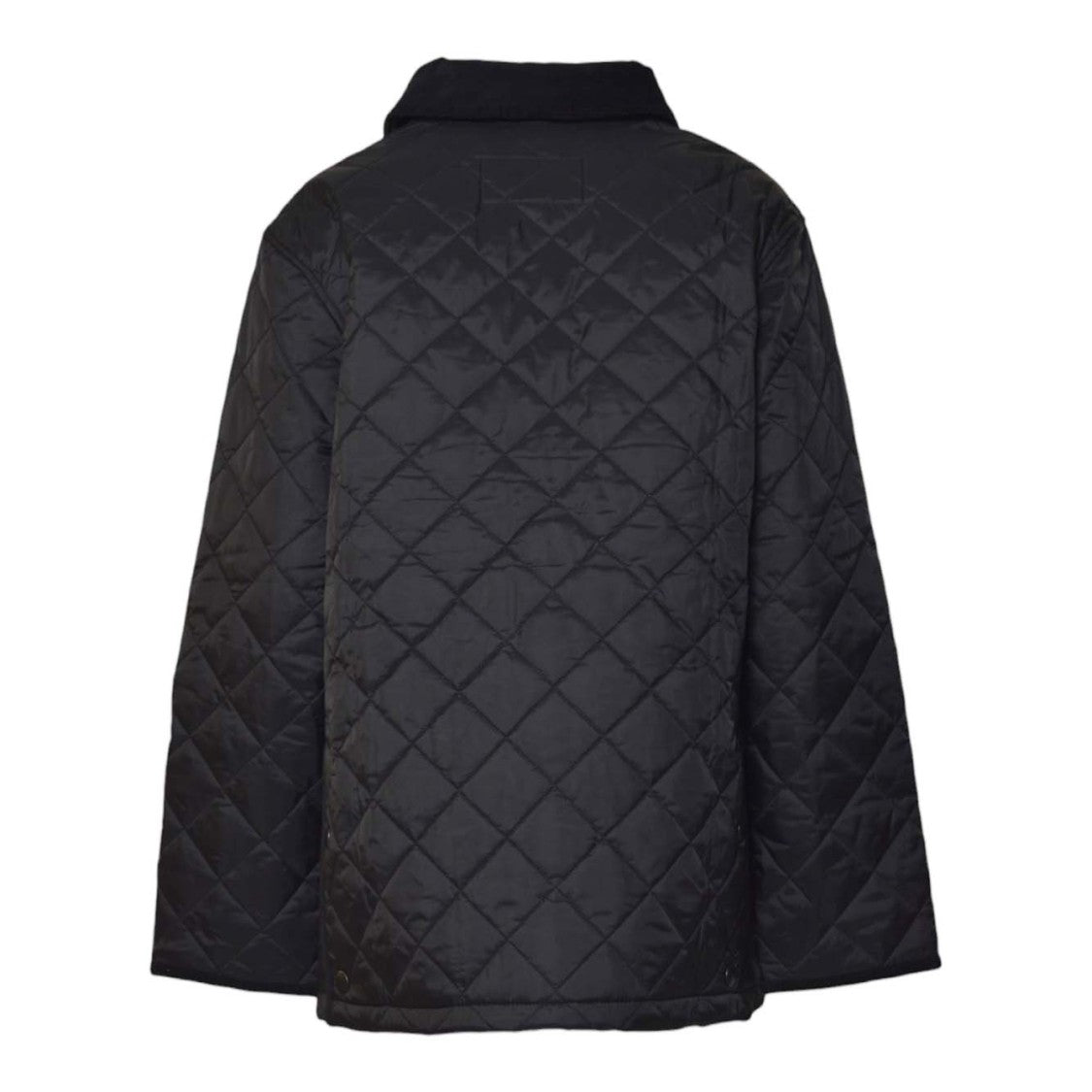 Barbour Quilted Jacket With Classic Collar And Snap Button Closure