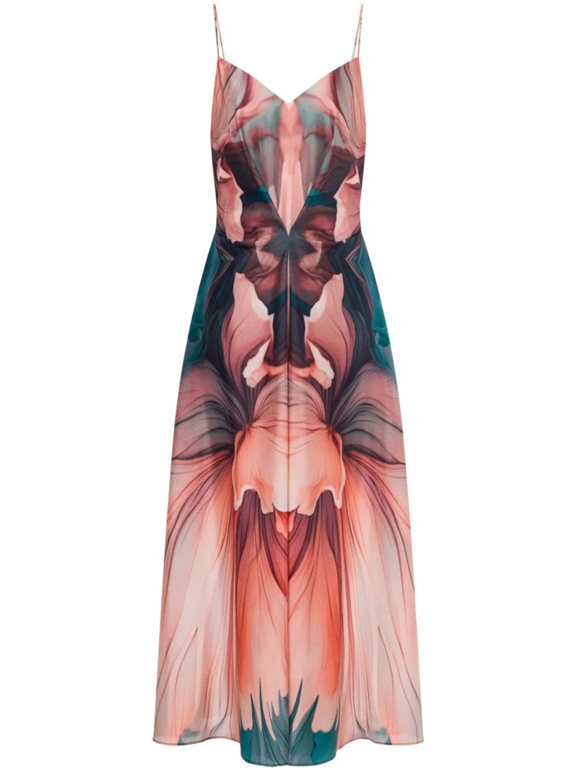 Alberta Ferretti Refined Flowing Dress With Draping