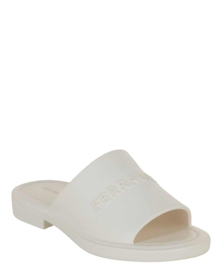 Ferragamo Giuneva Logo Embossed Slides