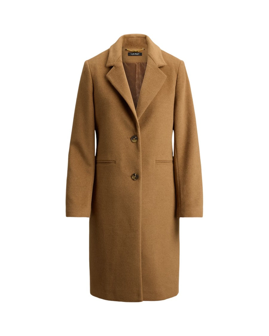 Lauren Ralph Lauren Timeless Wool-Blend Tailored Coat With Notched Lapel