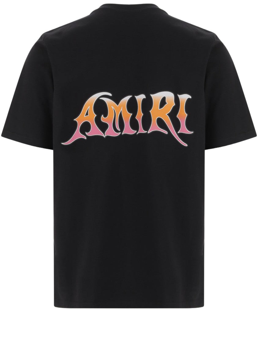 Amiri Logo Print Cotton T-Shirt With Round Neck And Short Sleeves