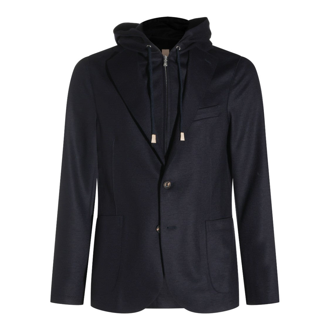 Eleventy Layered Tailored Integrated Hoodie Blazer