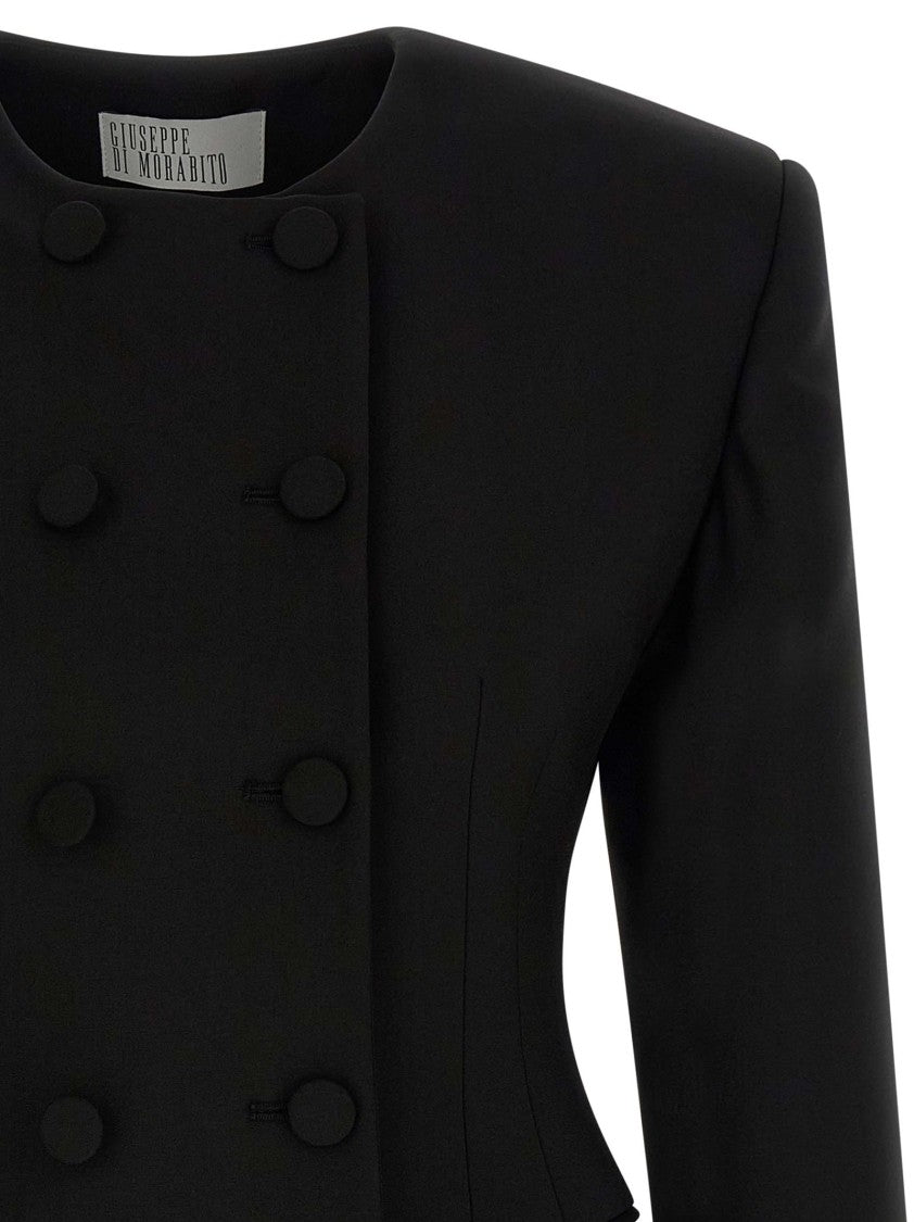 Giuseppe Di Morabito Double-Breasted Wool Canvas Blazer Dress