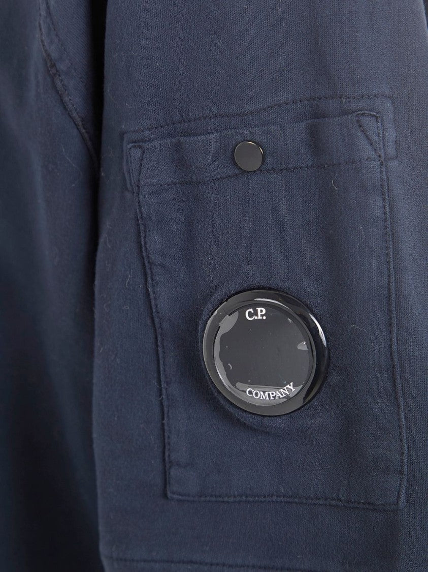 C.P. Company Ribbed Crewneck Sweatshirt With Lens Detail