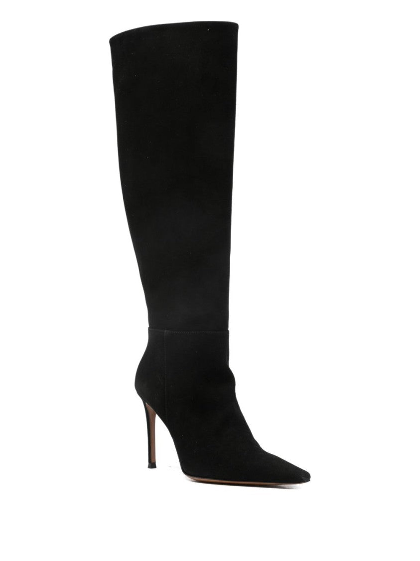 Roberto Festa Pointed Toe Black Boots With Stiletto Heel
