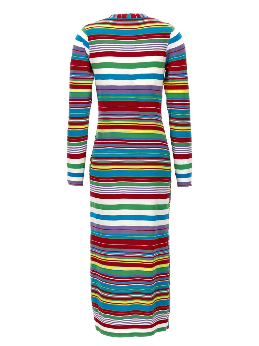 Moschino Long Striped Stretch Viscose Cardigan