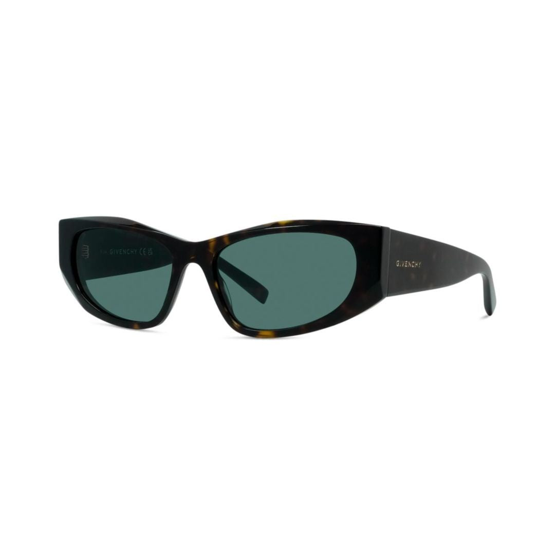 Givenchy Gv40116i Rectangular Tortoiseshell Sunglasses With Subtle Branding