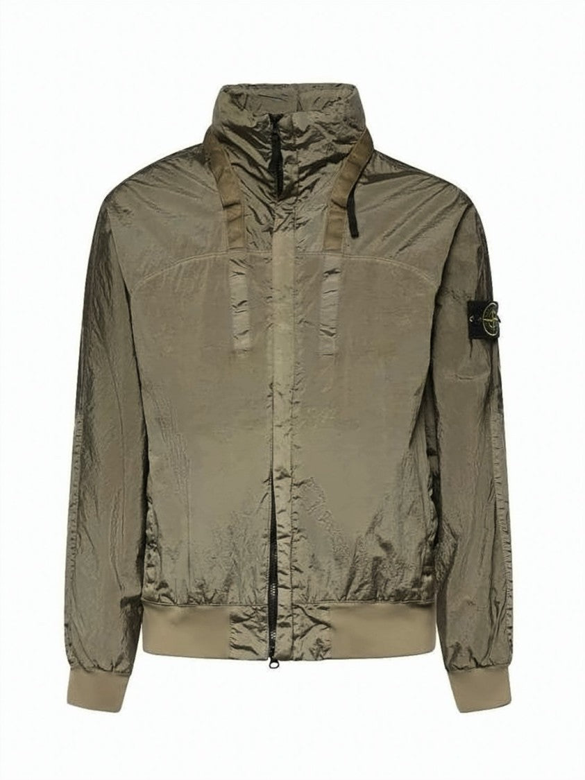 Stone Island Brown Polyamide Casual Jacket