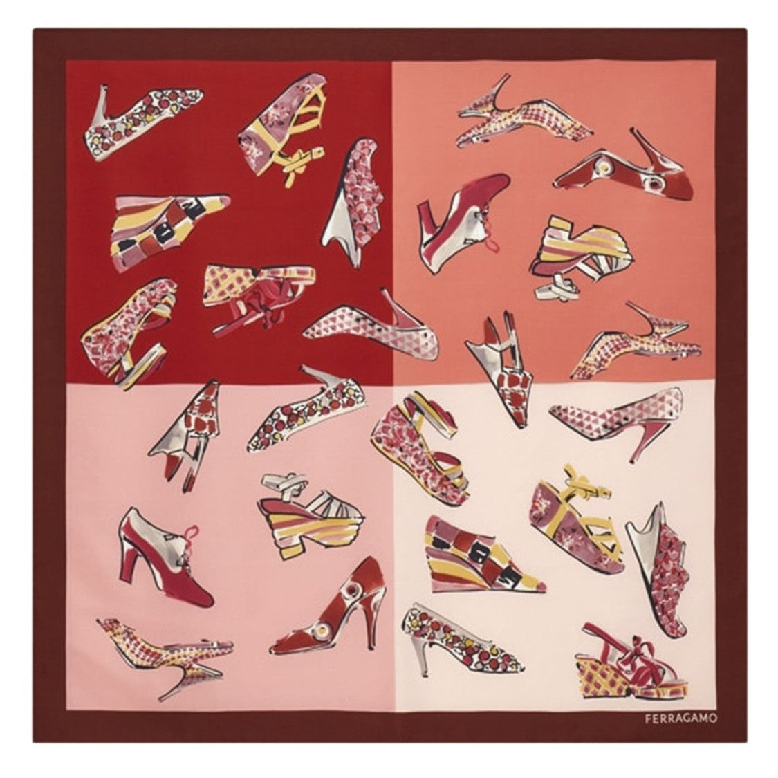 Salvatore Ferragamo Silk Scarf Featuring Genio Print