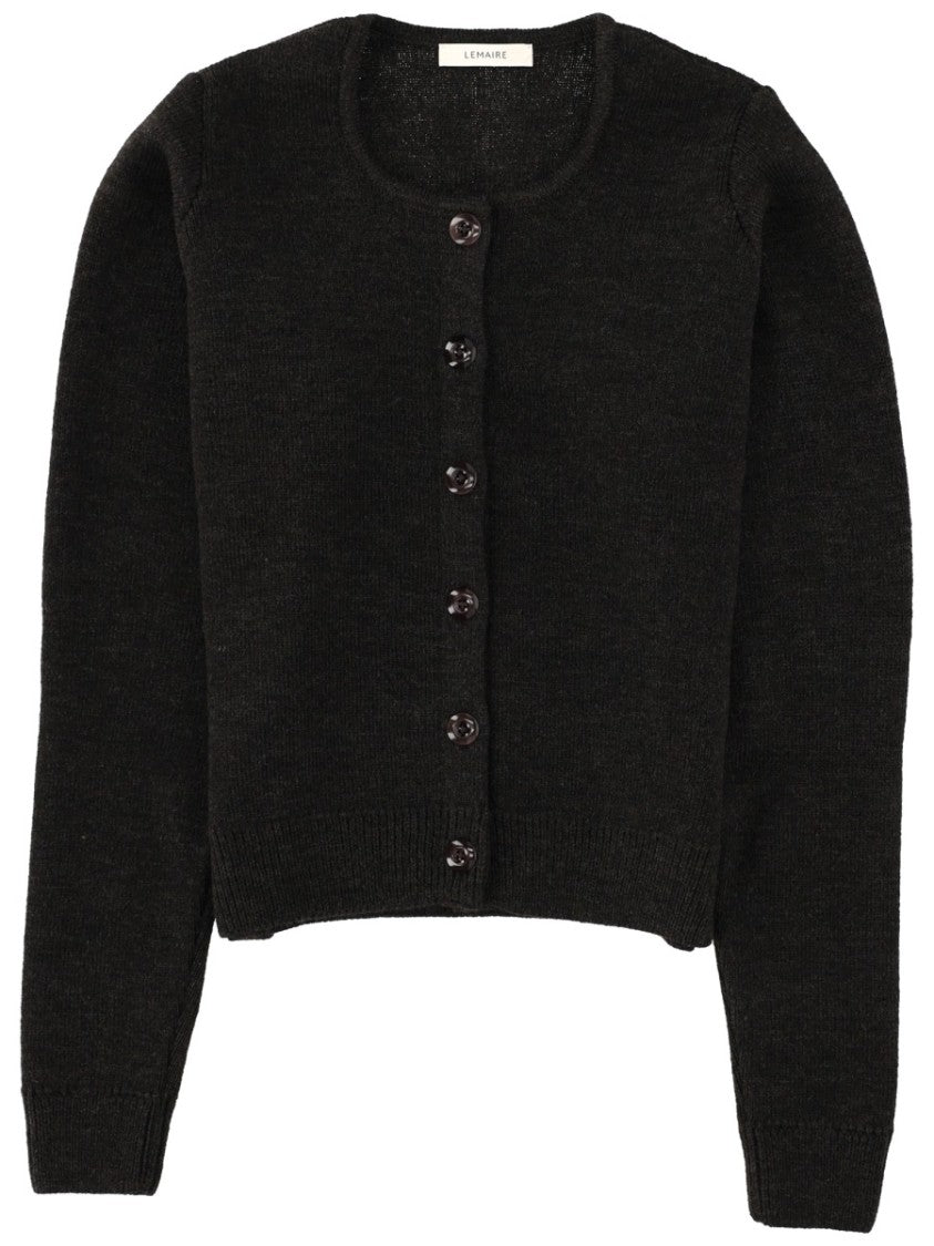 Lemaire Neutrals Alpaca Blend Cropped Cardigan