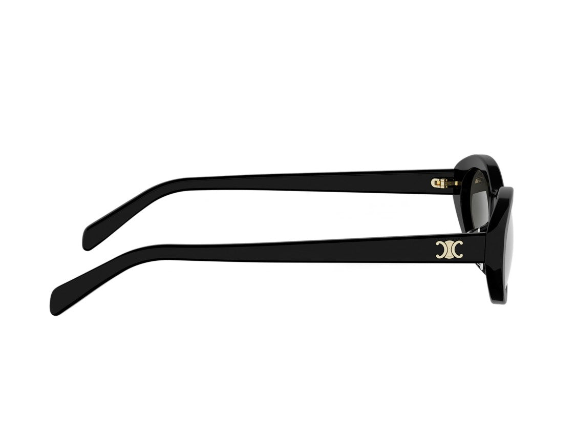 Celine Cl40353f Black Rounded Acetate Sunglasses