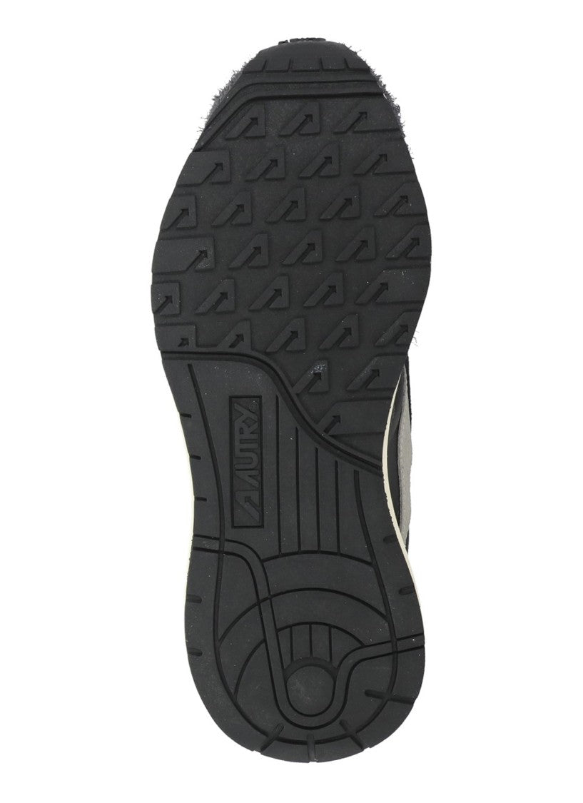 Autry Black Reelwind Low Leather-Blend Sneakers