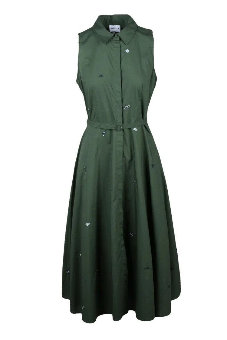 Marella Ensign Shirt Dress - Green