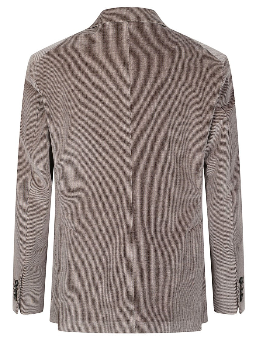 Tagliatore Montecarlo Corduroy Notch Lapel Cotton-Blend Blazer