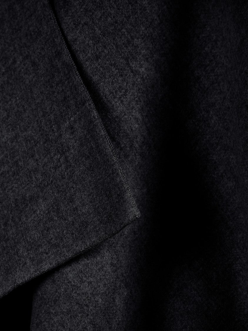 Max Mara Flowing Black Poncho Coat