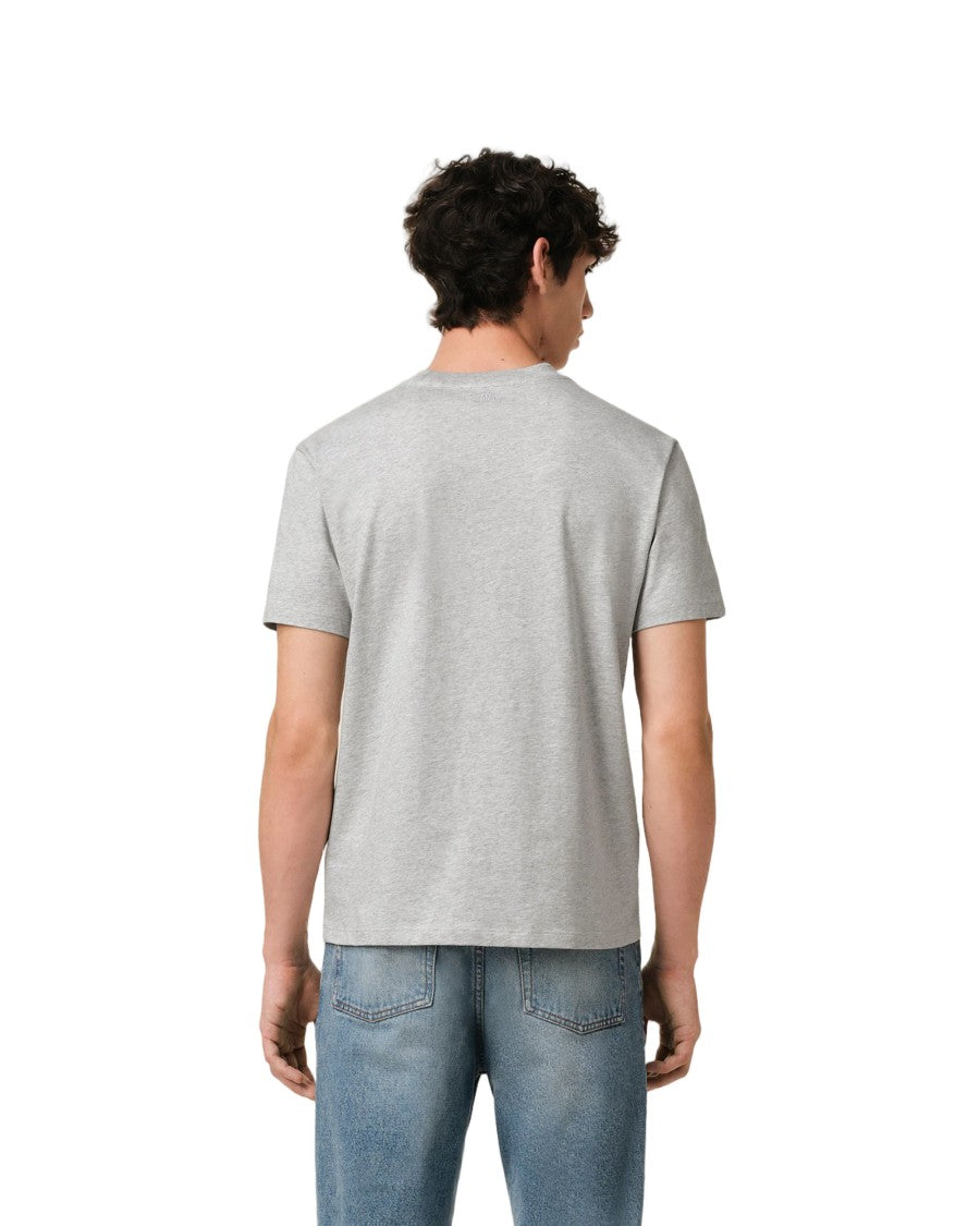 Ami Paris Organic Cotton Jersey T-Shirt With Heart Emblem