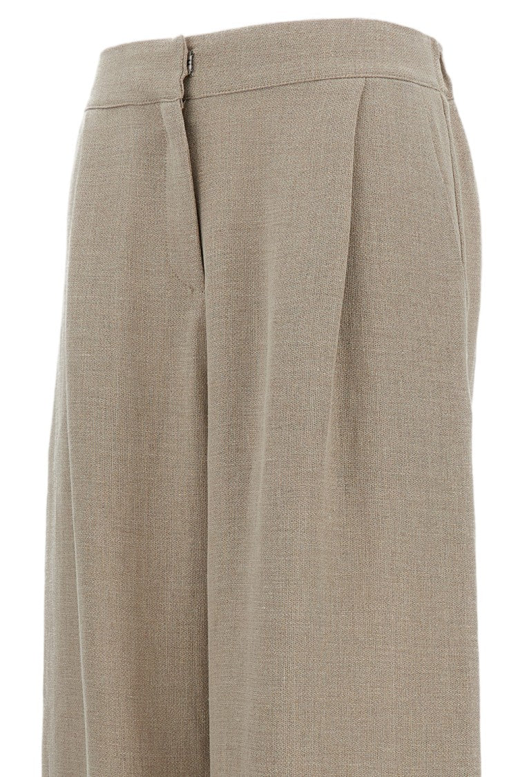 Dusan High-Waisted Wide-Leg Linen Trousers