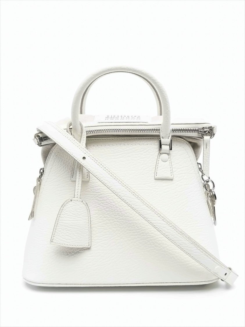 Maison Margiela Textured Calf Leather Structured Mini Handbag