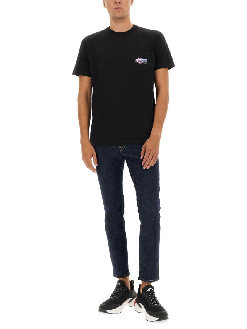 Dsquared2 Classic Black T-Shirt With Pocket