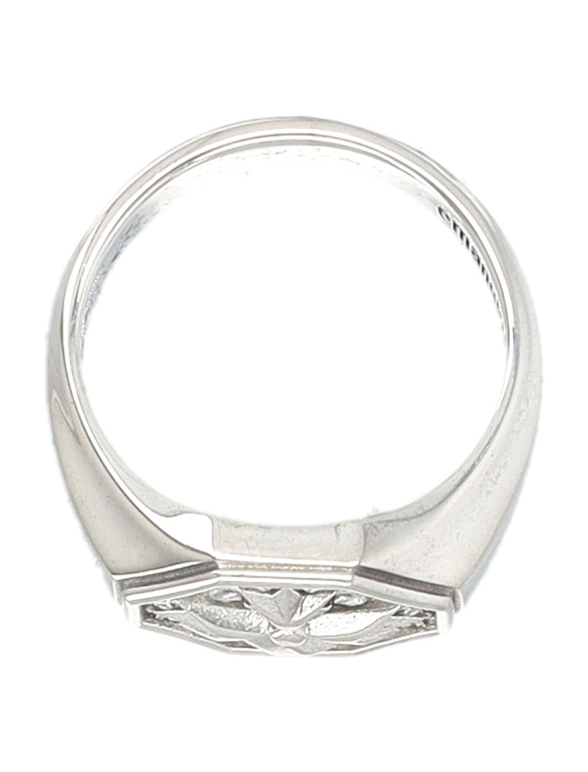 Emanuele Bicocchi Crest Design Sterling Silver Signet Ring