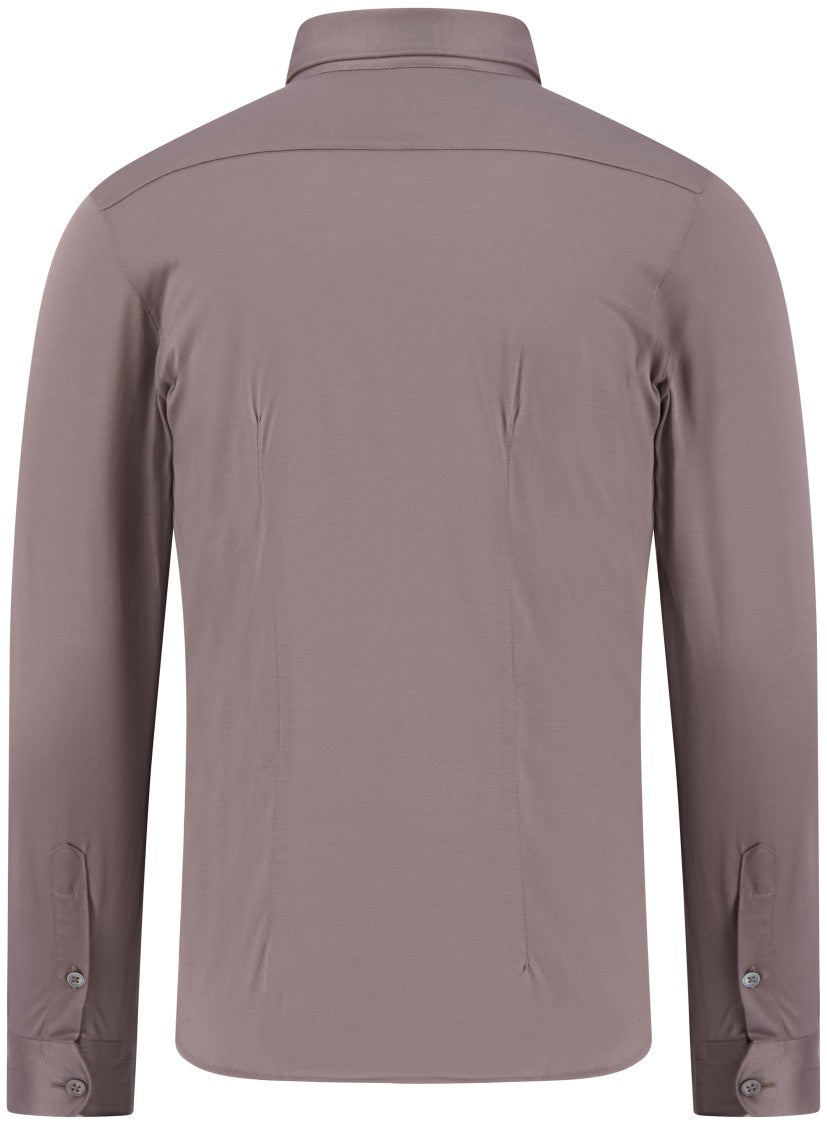 Paolo Fiorillo Capri Brown Long-Sleeve Button-Up Shirt