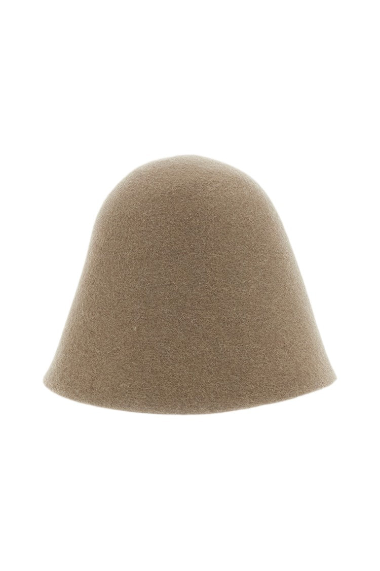 Jacquemus Cloche Hat With Rounded Crown And Signature Folded Detail