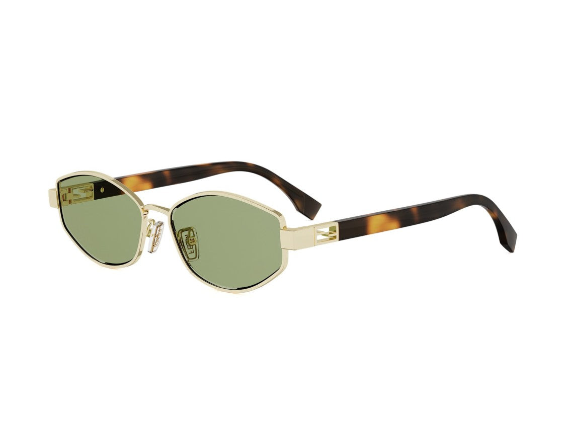 Fendi Gold Fe40216u Irregular Geometric Sunglasses