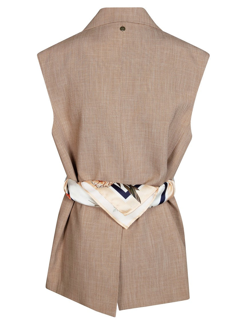 Liu Jo Rich Brown Navetta Flap Pockets Vest