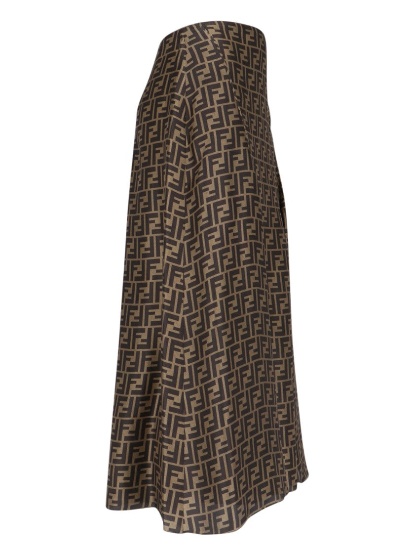 Fendi Ff Maxi Skirt – Brown