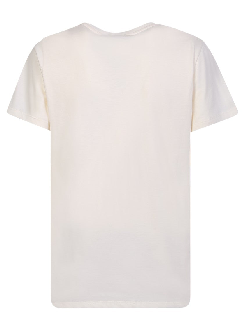 Alexander Mcqueen Beige T-Shirt With Printed Graffiti Logo