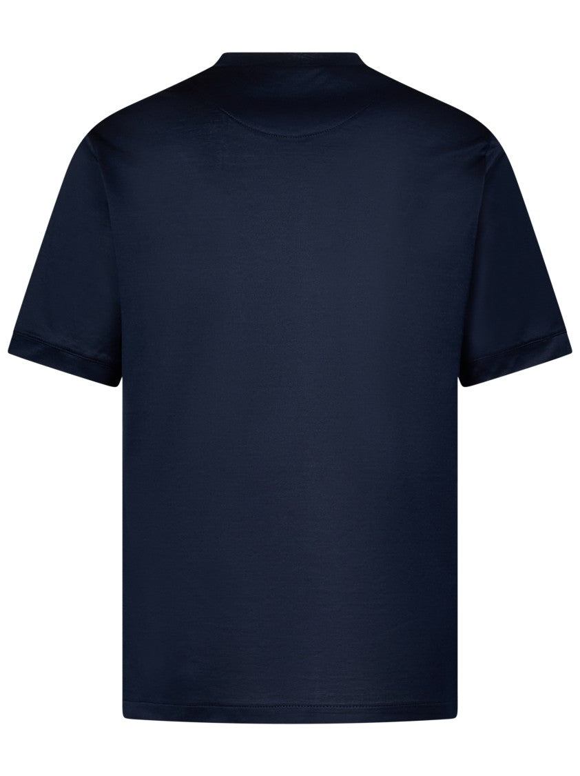 Lapointe Classic Navy Blue Cotton T-Shirt With Design