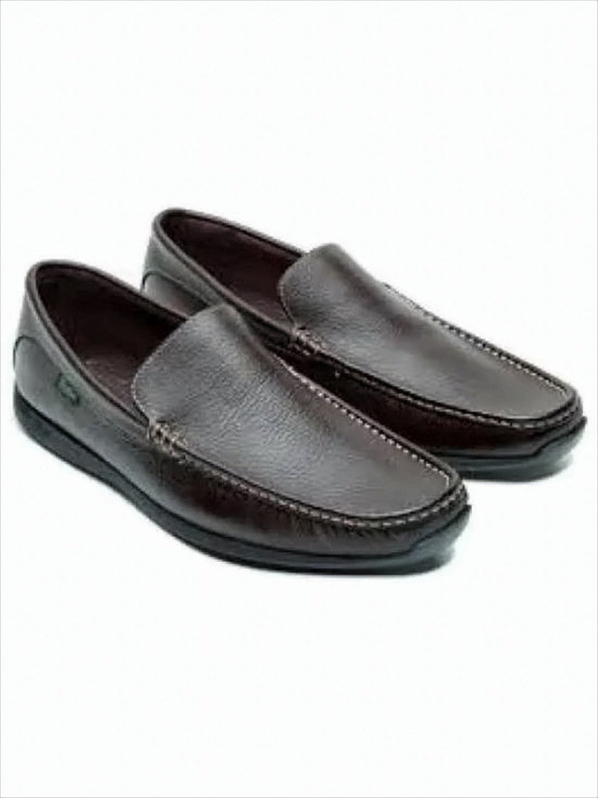 Paraboot Polished Leather Loafers With Detailed Stitching