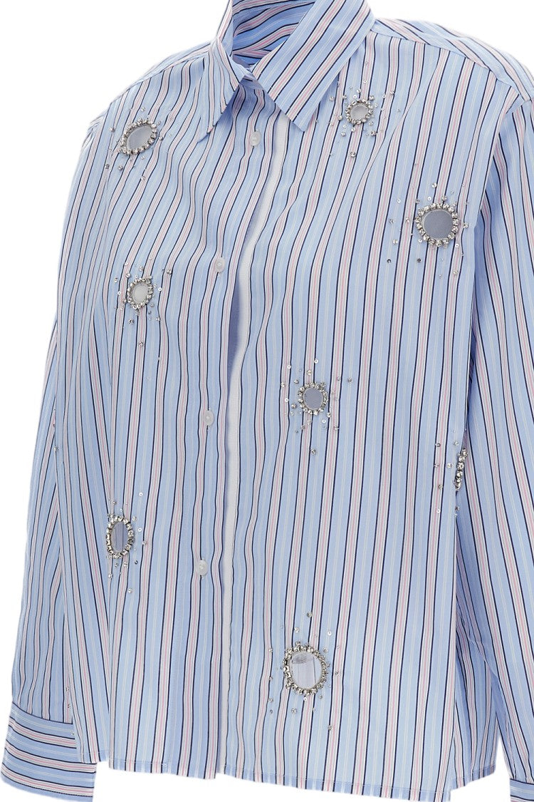 Des Phemmes Striped Beaded Shirt