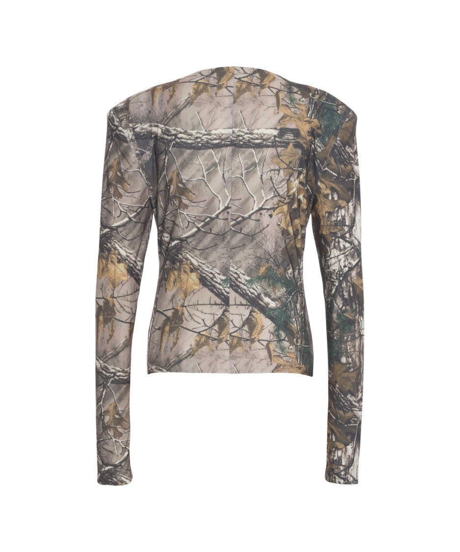 Norma Kamali Long Sleeve Top With Print